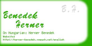 benedek herner business card